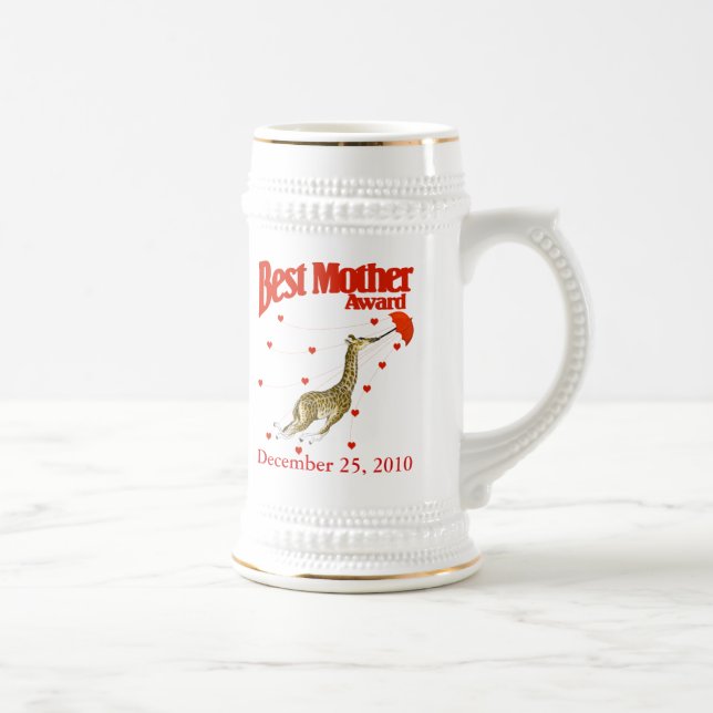 Beste Mutter-Award Bierglas (Rechts)