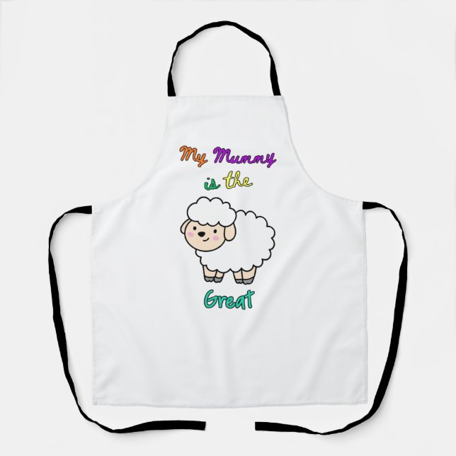 Beste-Mutter-Baby-Schaf-Frohen-Muttertag-Design Schürze (Vorderseite)