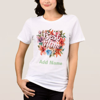 Beste-Mutter-Blumengeschenk - Individuelles Mutter Tri-Blend Shirt