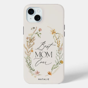 Beste Mutter creme elegante Wildblume Case-Mate iPhone Hülle