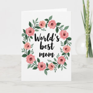 Beste Mutter der Welt Blumenkarte Karte