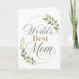 Beste Mutter der Welt Botanischer Muttertag Karte