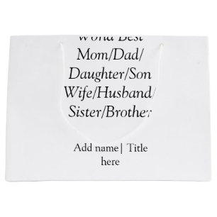 Beste Mutter der Welt Ehemann Ehefrau Vater Tochte Große Geschenktüte