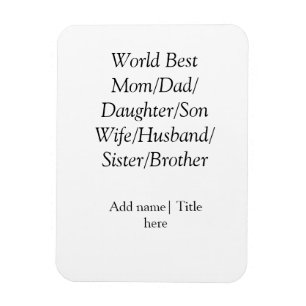 Beste Mutter der Welt Ehemann Ehefrau Vater Tochte Magnet