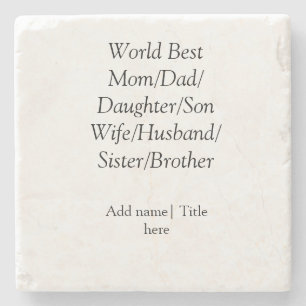 Beste Mutter der Welt Ehemann Ehefrau Vater Tochte Steinuntersetzer