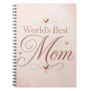 Beste Mutter der Welt Elegante Rose-Gold-Typografi Notizblock