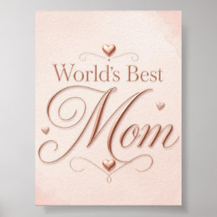 Beste Mutter der Welt Elegante Rose-Gold-Typografi Poster