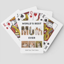 Beste Mutter der Welt, individuelle 6 Fotos Spielkarten
