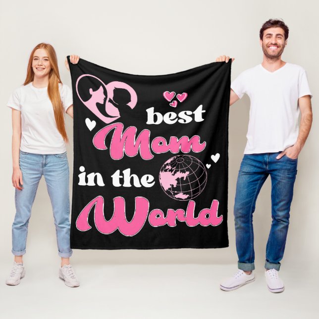 Beste Mutter der Welt Muttertag Fleecedecke (Beispiel)
