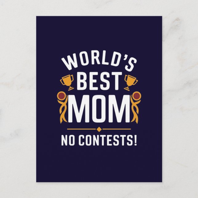 Beste Mutter der Welt ohne Frage  Postkarte (Vorderseite)