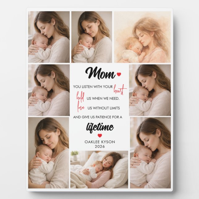 Beste Mutter der Welt | Personalisiertes Foto Fotoplatte (Vorderseite)