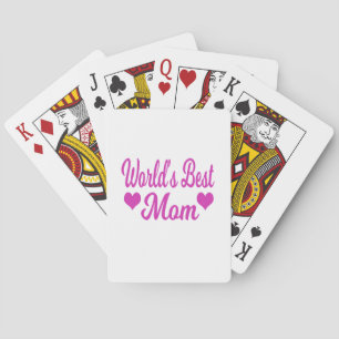 Beste Mutter der Welt Rosa Spielkarten