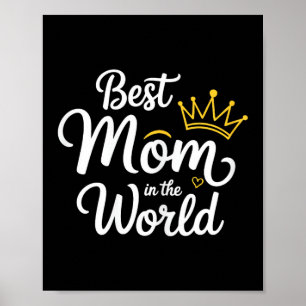 Beste Mutter der Welt-Shirt Frauen Beste Mutter üb Poster