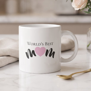 Beste Mutter der Welt Süßes Herz Weiß Elegant Espressotasse