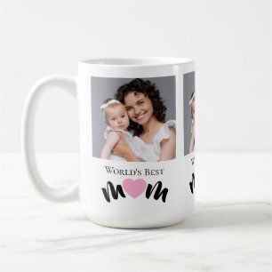 Beste Mutter der Welt Süßes Herz Weiß Elegant Kaffeetasse