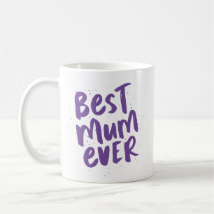 Beste Mutter ever moderne trendige lila Muttertag Kaffeetasse
