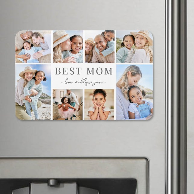 Beste-Mutter-Fotocollage Magnet (Simple Best Mom Photo Collage Magnet)
