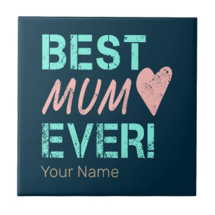Beste Mutter für Vintage Mama Herz für Muttertag Fliese
