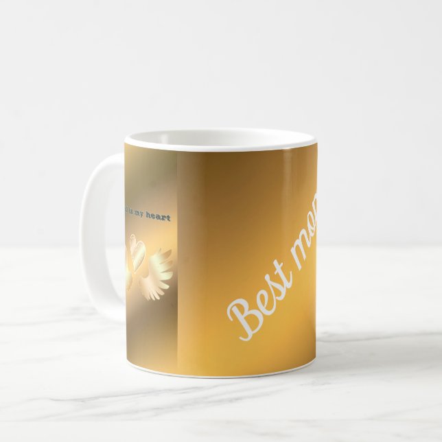 Beste Mutter GOLD Kaffeetasse (Vorderseite Links)