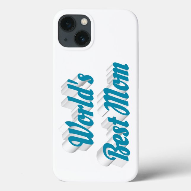 Beste Mutter himmelblauer Text Case-Mate iPhone Hülle (Rückseite)