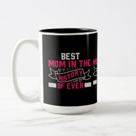 Beste Mutter in der Geschichte aller Raumsterne Ka Zweifarbige Tasse