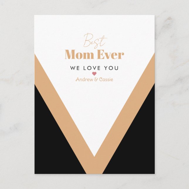 Beste Mutter je Ankündigungspostkarte (Vorderseite)