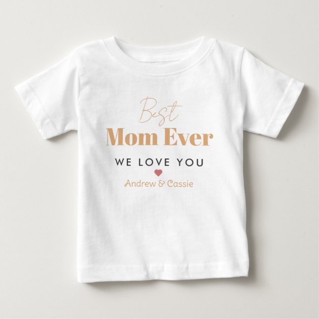 Beste Mutter je Baby T-shirt (Vorderseite)