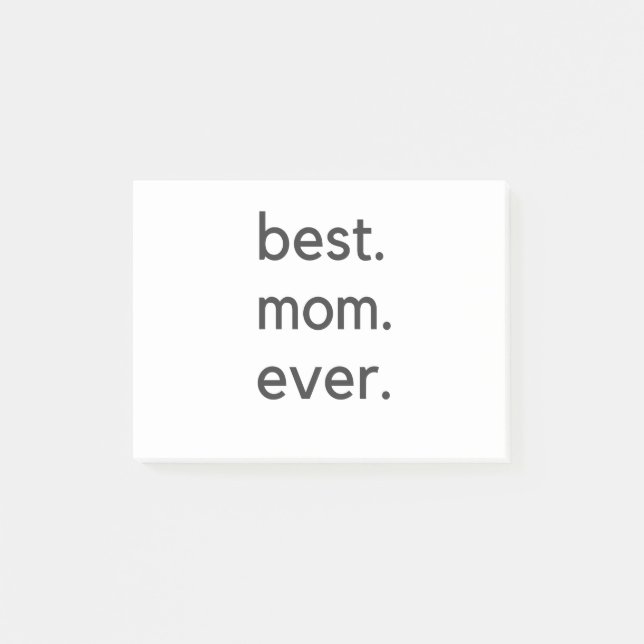 Beste Mutter. je dunkel. Post-it Klebezettel (Vorderseite)