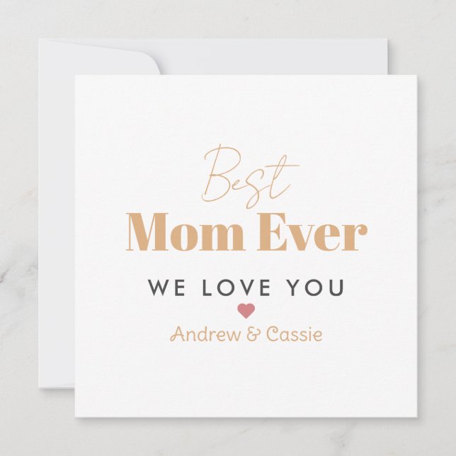 Beste Mutter je Feiertagskarte (Vorderseite)