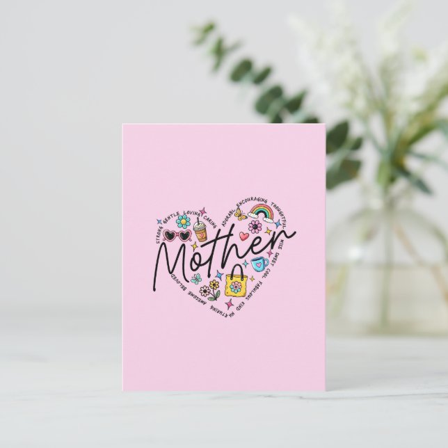 Beste Mutter je Feiertagspostkarte (Stehend Vorderseite)