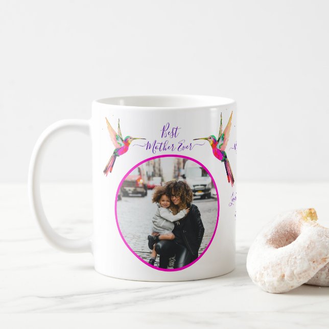 Beste Mutter je! Foto Hummingbird Kaffeetasse (Mit Donut)