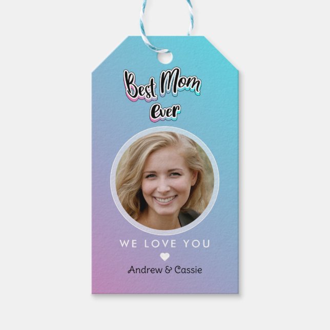 Beste Mutter je Geschenkanhänger (Vorderseite)