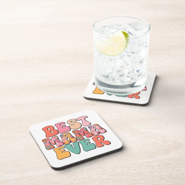 Beste Mutter je Getränkeuntersetzer (Rechte Seite)