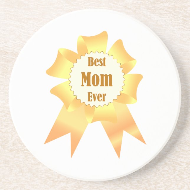 Beste Mutter je Golden Sieger Band Getränkeuntersetzer (Vorne)