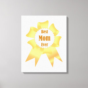 Beste Mutter je Golden Sieger Band Leinwanddruck