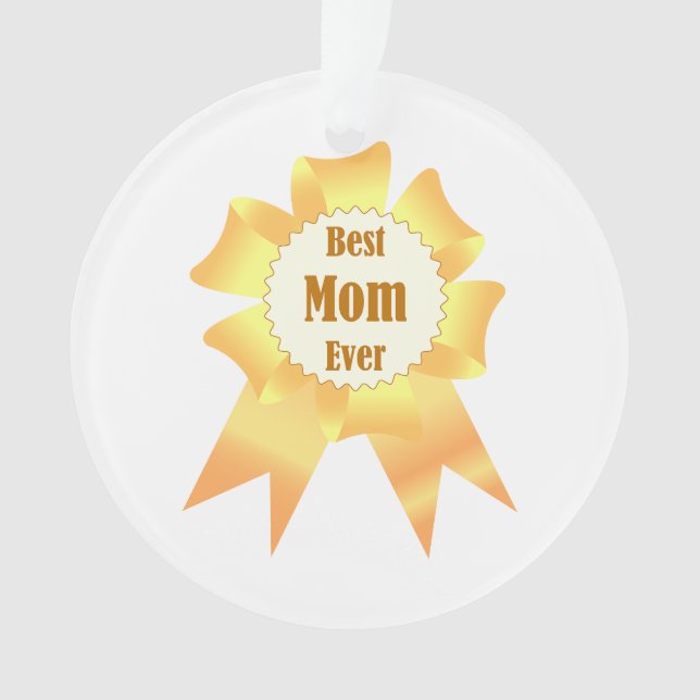 Beste Mutter je Golden Sieger Band Ornament (Vorderseite)