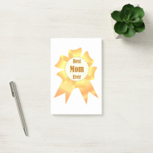 Beste Mutter je Golden Sieger Band Post-it Klebezettel