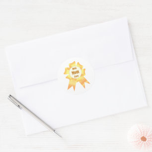 Beste Mutter je Golden Sieger Band Runder Aufkleber