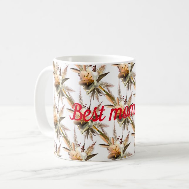 Beste Mutter je Kaffeetasse (Vorderseite Links)
