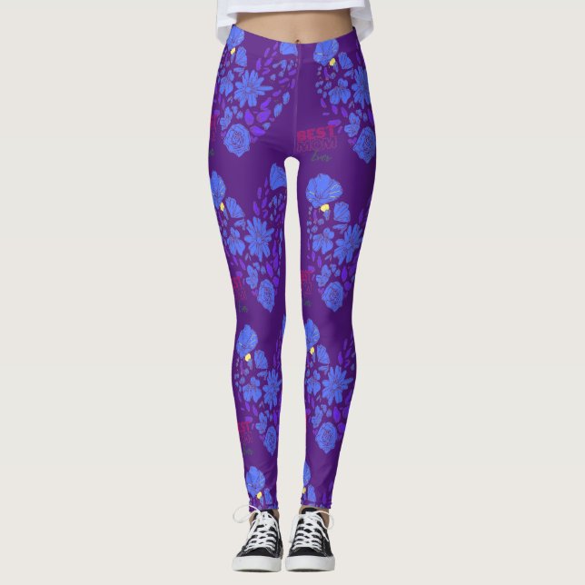 Beste Mutter je lila Leggings (Vorderseite)