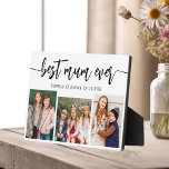 Beste Mutter je - Muttertagsfoto-Collage Fotoplatte<br><div class="desc">Feiern Sie Ihre Mutter mit der "Best Mum Ever" Mother's Day Foto Collage Plaque. Diese personalisierte Plakette besticht durch eine wunderschön gestaltete Collage aus gepflegten Fotos, in der besondere Momente und Erinnerungen eingefangen werden. Die herzliche Nachricht "Beste Mama je" fügt eine liebevolle Touch hinzu. Es ist aus hochwertigen Materialien mit...</div>