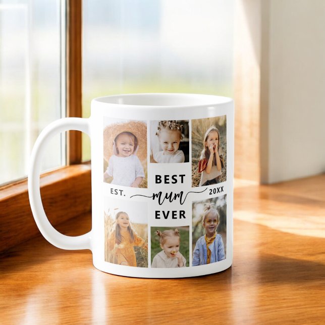 Beste Mutter je - Muttertagsfoto-Collage Kaffeetasse (Von Creator hochgeladen)