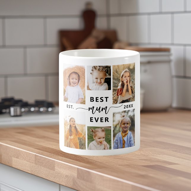 Beste Mutter je - Muttertagsfoto-Collage Kaffeetasse (Von Creator hochgeladen)