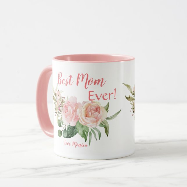 Beste Mutter je niedlichen Mütter Tag Brauch Tasse (Vorderseite Links)