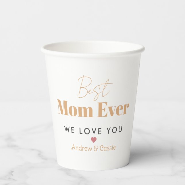 Beste Mutter je Pappbecher (Rückseite)
