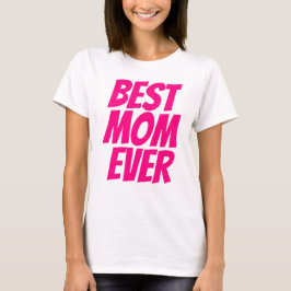 Beste Mutter je personalisierten Text heiß rosa T-Shirt