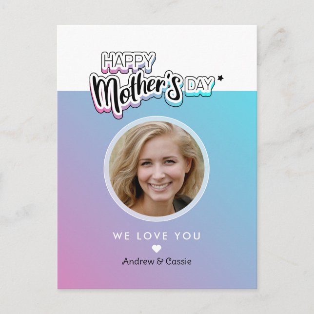 Beste Mutter je Postkarte (Vorderseite)