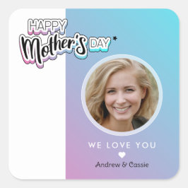 Beste Mutter je Quadratischer Aufkleber