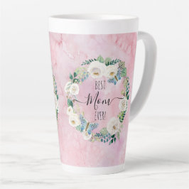 Beste Mutter je rosa blaue Wasserfarbe Milchtasse