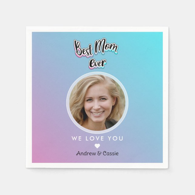 Beste Mutter je Serviette (Vorderseite)